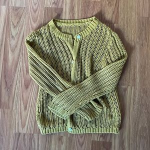 MiyukiBaby Toddler Woven Cardigan Mustard Yellow Color Size US 4T